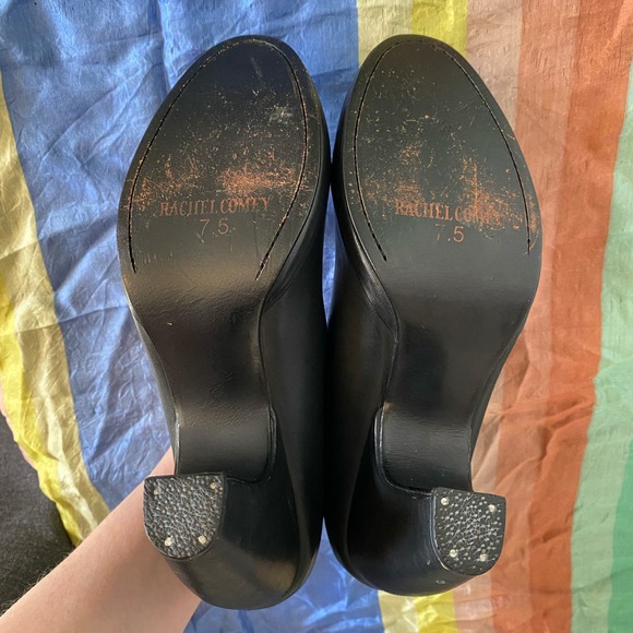 Rachel Comey Black T-strap Heels with Metal Ring Detail size 7.5 - Picture 3 of 9